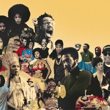 collage of African American actors in iconic film roles