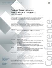 World Literature conference flyer